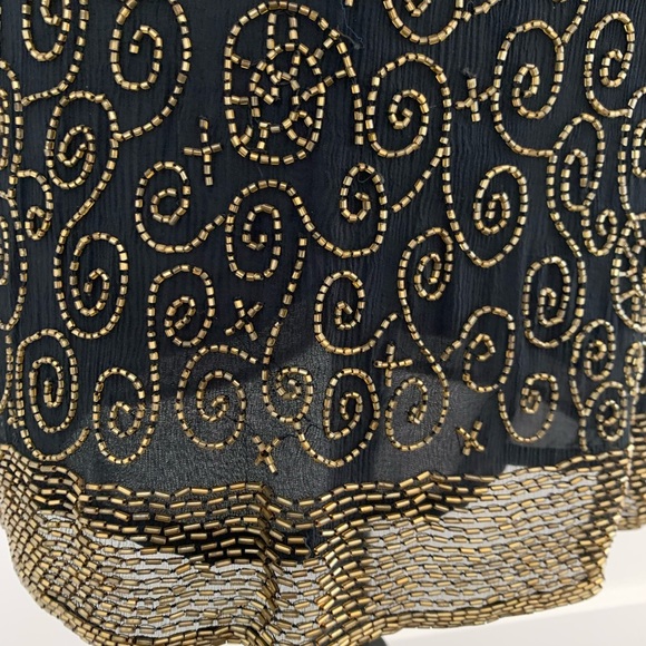 Vintage 80s/90s Beaded Cocktail Short Sleeved Dress. Size M. - Picture 5 of 16